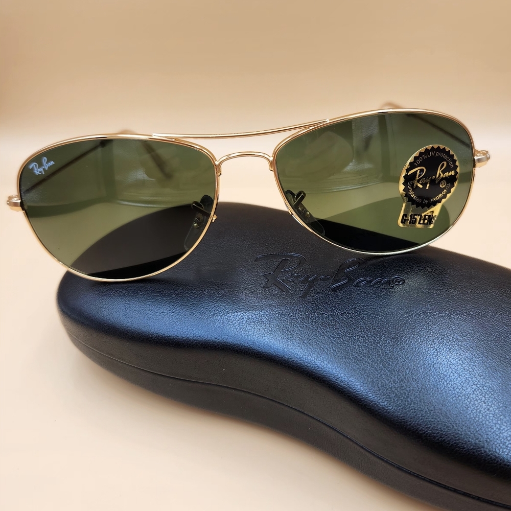 Ray-ban Cockpit Sunglasses Polished Gold